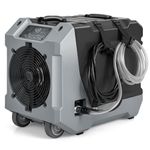 COSTWAY 85L/Day Commercial Dehumidifier, Industrial Air Dehumidifiers Building Dryer with Pump, 24H Timer, Auto Defrost, Memory Starting, Drain Hose, Wheels & Handle, Air Circulation 350 m3/h (Black)