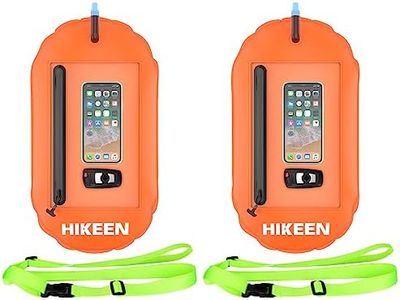 BOOSTEADY 2 Pack Orange Swimming Buoy Tow Floats for Open Water Swimming,Swim Safety Tow Float Dry Bag with Adjustable Waist Belt,Waterproof Phone Case,Swim Buoy for Triathlons,Kayakers and Surfers