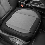 Jojobay Car Seat Cover,Automotive Seat Covers,Front Seat Protector(Bottom),Fit for 95% of Vehicles - Padded,Anti-Slip,Premium Leather(1 PC,Grey with Black)