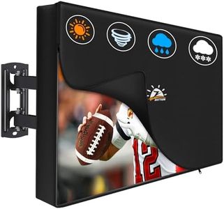 Zettum Outdoor TV Cover 40 to 43 Inch 600D Weatherproof Protector with Zipper for Outdoor TVs Screen Heavy Duty Enclosure TV Cover Waterproof for Universal Outside TVs Wall Mount