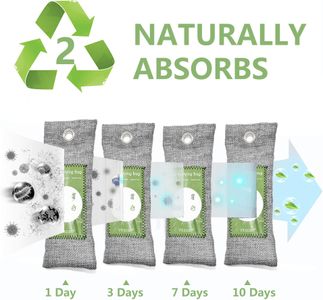 Bamboo Charcoal Air Purifying Bags, 16-Pack – Odor Absorber Deodorizer