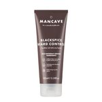 ManCave Blackspice Beard Control 100ml, Condition and style your beard with L-Arginine, Hemp oil and Shea Butter, Encourages beard growth, Vegan Friendly, Made from Recycled Plastics, Made in England