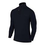 TCA Fusion Gym Tops For Men Training Sports Long Sleeve Running Top Men Gym Clothes - Navy Blazer, L