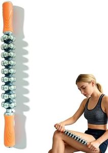 KELANGSHAI Ice Roller Massager Stick – Deep Tissue Muscle Recovery with 360° Rotating Stainless Steel Beads for Soreness & Stiffness Relief (Orange)