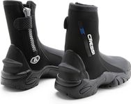 Cressi Unisex Korsor Rigide 5mm Diving booties in 6mm Neoprene with Rigid Sole, Black, XXL-11 12 UK