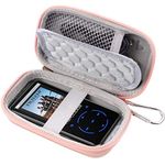 COMECASE MP3 & MP4 Player Case for SOULCKER/G.G.Martinsen/Grtdhx/iPod Nano/Sandisk Music Player/Sony NW-A45 and Other Music Players with Bluetooth. Fit for Earbuds, USB Cable, Memory Card - Rose Gold