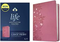 KJV Life Application Study Bible, Third Edition, Large Print (LeatherLike, Peony Pink, Red Letter)
