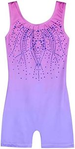 Zaclotre Kid Girls Gymnastic Leotard Sparkly Shiny Diamond Ballet Dance One Piece Outfit