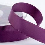 Italian Options - Satin Ribbon - Premium Double Sided - Aubergine - 25mm x 25 Metre Rolls