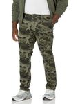 Amazon Essentials Men's Straight-fit Stretch Cargo Pant, Green camo, 32W x 32L