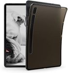 kwmobile Case Compatible with Samsung Galaxy Tab S8 / Galaxy Tab S7 Case - Soft TPU Back Protector Cover for Tablet - Black/Transparent