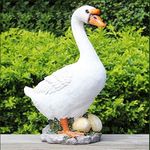 The Decorshed White duck statue for home and garden decor