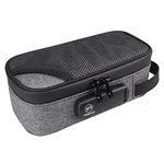 FIREDOG Smell Proof Bag with Lock, Carbon Lined Odor Proof Case Containers for Travel Storage, Grey, Small, Compact