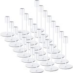 Sieral Candle Holders Set Candlesticks Holders Bulk Decorative Taper Candle Holders Modern Metal Candelabras for Wedding Dinning Anniversary Home Xmas Party Decor Table Centerpiece(Matte White,24 Pcs)