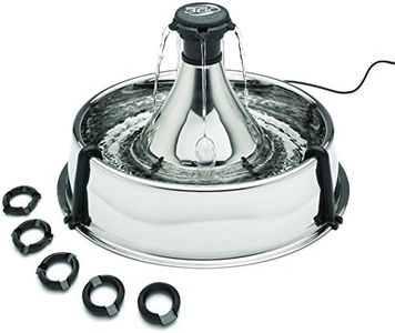 PetSafe Drinkwell 360 Stainless Steel Pet Fountain, for Dogs and Cats, Easy Clean, Adjustable Water Flow, Fresh Water