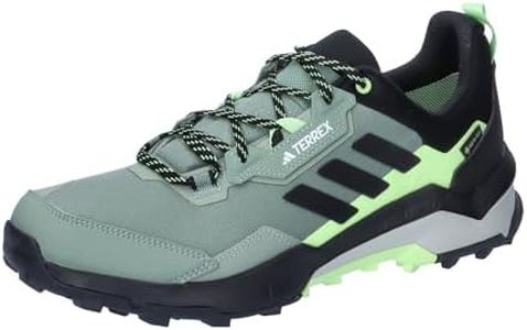 adidas Men's Performance Terrex AX4 Gore-TEX Hiking Shoes, Silver Green/Core Black/Crystal Jade, US 10