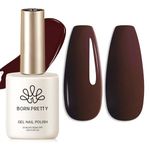 BORN PRETTY Gel Nail Polish Chocolate Brown 15ml Sheer Color Gel Polish Shellac Color Gel Nail Varnish Soak Off U V Nail Lamp Nail Art Manicure Salon DIY at Home