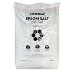 Hexeal Epsom Salt 25kg – 25kg Bag of Food Grade Bath Salts to Soothe Muscles, Joints & Aches – Magnesium Sulphate for Bathing, Gardening & Beauty – Household, Commercial & Industrial Use