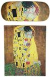 Gustav Klimt The Kiss Oil Painting Art Premium Quality Eyeglasses Case with Matching Microfiber Cleaning Cloth