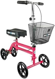 KneeRover Steerable Knee Scooter Knee Walker Crutch Alternative in HOT PINK