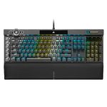 Corsair K100 RGB Optical-Mechanical Gaming Keyboard - Corsair OPX RGB Optical-Mechanical Keyswitches - AXON Hyper-Processing Technology for 4X Faster Throughput - 44-Zone RGB LightEdge