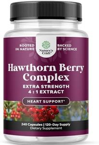 High Strength Hawthorn Berry Capsules - Pure Antioxidant Hawthorn Berry Supplement with Leaf & Flower Extract 4:1 for Heart Health & Digestion - Energy Support for Men & Women - 240 Count Pack