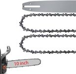 10 Inch Chainsaw bar and Chain, Replacement Chainsaw Chain For Sun Joe SWJ803E SWJ807E Pole Chain Saw, Blade For WORX WG309, For Greenworks 20362, For BLACK+DECKER PP610 Electric Chainsaw