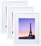 8X10 Picture Frame Set of 3, Photo Frames Collage Wall Decor,5x7 with Mat or 8x10 Without Mat, Picture Frames 8 by 10 for Table Top Display Pictures Wall Gallery Picture Frames Easter