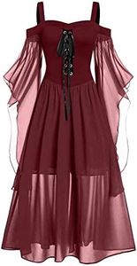 TWGONE Renaissance Faire Costume Women midevil/Renaissance Costume Women Plus Size Cosplay bridgerton Dress Halloween Costumes Halloween Costumes Maid Horror Dress Women's A