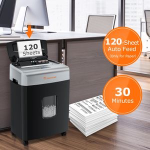 Bonsaii Auto Feed Paper Shredder – 110-Sheet Capacity
