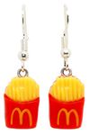 Bluebubble AMERICAN DINER Red Fries Dangle Earrings on Gift Card