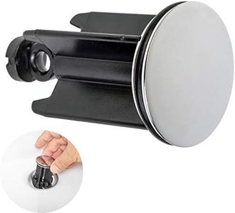 Tapón Universal para Lavabo de Baño, Ø 40 mm, Tapón de Baño Cromado, Hecho de Latón con Sello de Goma, para Bidés de Baño, Enchufe Regulable en Altura, Libre de óxido y a Prueba de Fugas, drain plug
