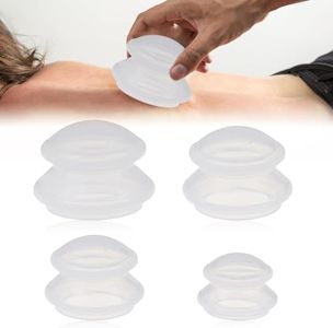 Cresbel Lot de 4 ventouses en silicone pour réduire la cellulite, anti-âge, soulage les douleurs et les articulations pour fessiers, nuque, corps