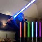 YDD GENIUS Light Saber,16 RGB Colors,Metal Hilt Dueling Lightsaber for Adults,4 Sound Modes,Rechargable Ghost FX Lightsabers for Kids,Boys,Xmas Gift (99cm)