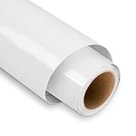 White Permanent Vinyl for Cricut - 12" x 5FT White Permanent Vinyl Roll, Outdoor Self Adhesive Vinyl Roll for Decor Sticker, Party Decoration, Car Decal