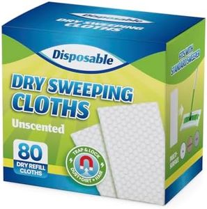PEACHICHA Flash Dust Magnet Dry Mop Refills Disposable Dusting Cloths,Floor Cloth Refills Disposable Dust Mop Refills, 20 * 30cm,80 Pcs