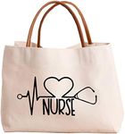 kifasyo Nurse Tote Bag Nurse Gifts RN Nursing Bag for Work, Shopping, Beach, Travel, Nurse 02, Large