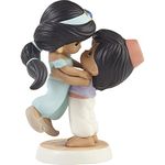 Precious Moments Aladdin & Jasmine Figurine | Disney Aladdin I Choose You Bisque Porcelain Figurine | Disney Collectible Decor | Disney Gift | Hand-Painted