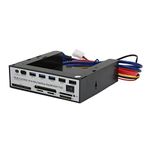 5.25in PC Media Dashboard Front Panel, CF TF M2 SD MS Internal Card Reader M.2 B Key NGFF SATA mSATA Optical Drive Adapter Support OTB One Click Backup with Riser Card