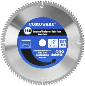 COMOWARE Circular Miter Saw Blade - 12-inch 100 Tooth TCG Metal Saw Blade, 1 inch Arbor Heavy Duty for Aluminum and Non Ferrous Metals