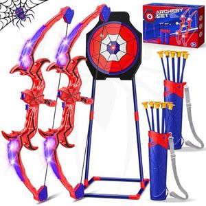 Jouets 3 4 5 6 7 8 Ans Garçon, Jouets Araignée de 3-9 Ans Flèches et Arc Jouets pour Enfants 3 4 5 6 Ans Cadeau Garçon 3-8 Ans Cadeaux noël Jeux de Plein (2 pcs Set)