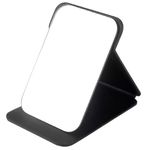 Shunshi Portable Folding Mirror, 16.4 * 11cm Pocket Mirror Travel Makeup Mirror with Adjustable Stand, Folding Tabletop Mirror with PU Leather, Desktop Vanity Mirror for Office Desk,Vanity Table