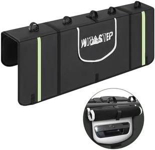 WITSTEP Tailgate Pad for Mountain Bike, Upgrade Truck Tailgate Bike Pad with Reflective Strips & Tool Pockets, Heavy Duty MTB Tailgate Pad Pickup Tailgate Cover for 5 Bikes