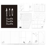 Monolike B6 Little Doodle Diary - 6 Month Academic Planner, Weekly & Monthly Scheduler, Undated, 128x182mm