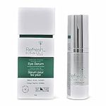 Refresh Botanicals Eye Serum | Organic Under Eye Serum for Under Eye Puffiness, Dark Circles | Vitamin C, Hyaluronic Acid, Rice & Pea Protein, Black Tea | Vegan & Cruelty Free | Made in Canada | 30 ml