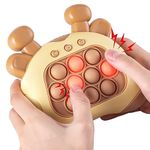 Wrystte Pop it Game,Fidget Toys for Kids & Adults,Handheld Electronic Game,2nd Gen 4 Modes 80 Levels Quick Push Travel Games,Sensory Toys for Autism,Christmas Birthday Gifts for Boys Girls (Brown)