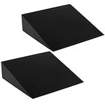 DEAYOU 2 Pack Yoga Foam Wedge, 13" EVA Foam Calf Stretch Slant Board for Lower Leg Strength Improve, Squat Wedge Incline Block for Workout, Exercise, Knee Pad, Back Support, Footrest Cushion (Black)