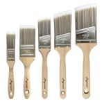 Magimate Paintbrush Set for Walls, Furniture Stain, Soft Sharped Filament Wood Handle Home Painting Brushes Pack of 5