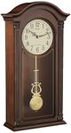 SEIKO Elegant Vertical Wooden Brown Color Analog English Numerals Pendulum Musical Home/Office Décor Wall Clock with Sweep Movement (Size: 30.2 x 13.3 x 62.6 CM | Weight: 4700 grm)