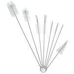 ZHIYE 8 pcs Pipe Cleaning Brushes Set, Pipe Tube Brush, Long Nylon Drinking Straws Cleaner Brush for Baby Bottles Straws Keyboards, Funnel Teapot Nozzle Cleaner